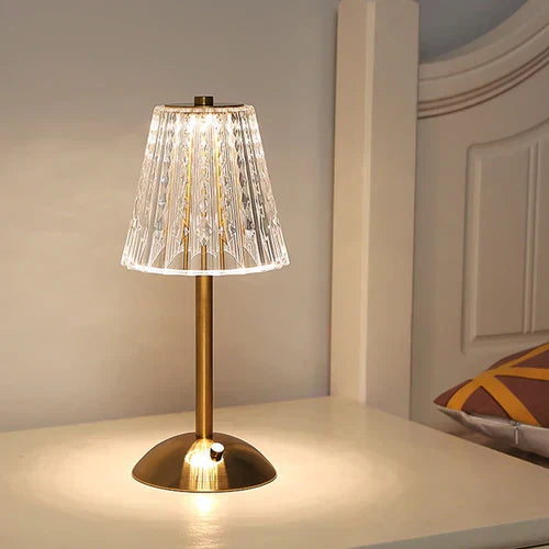 Decorative Crystal Table Lamp with Sparkling Shade for Home Lighting