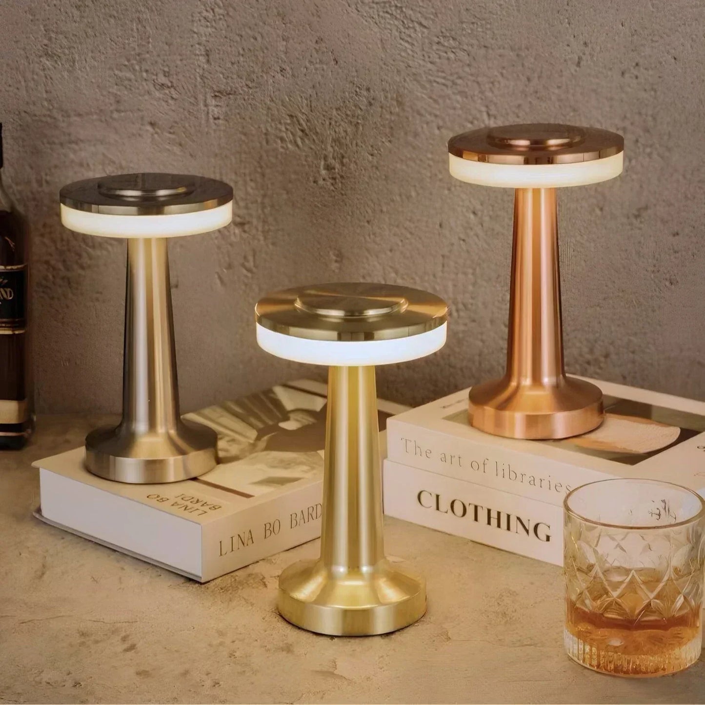 Rechargeable Touch-Control Retro Wireless Table Lamp - Mood Light