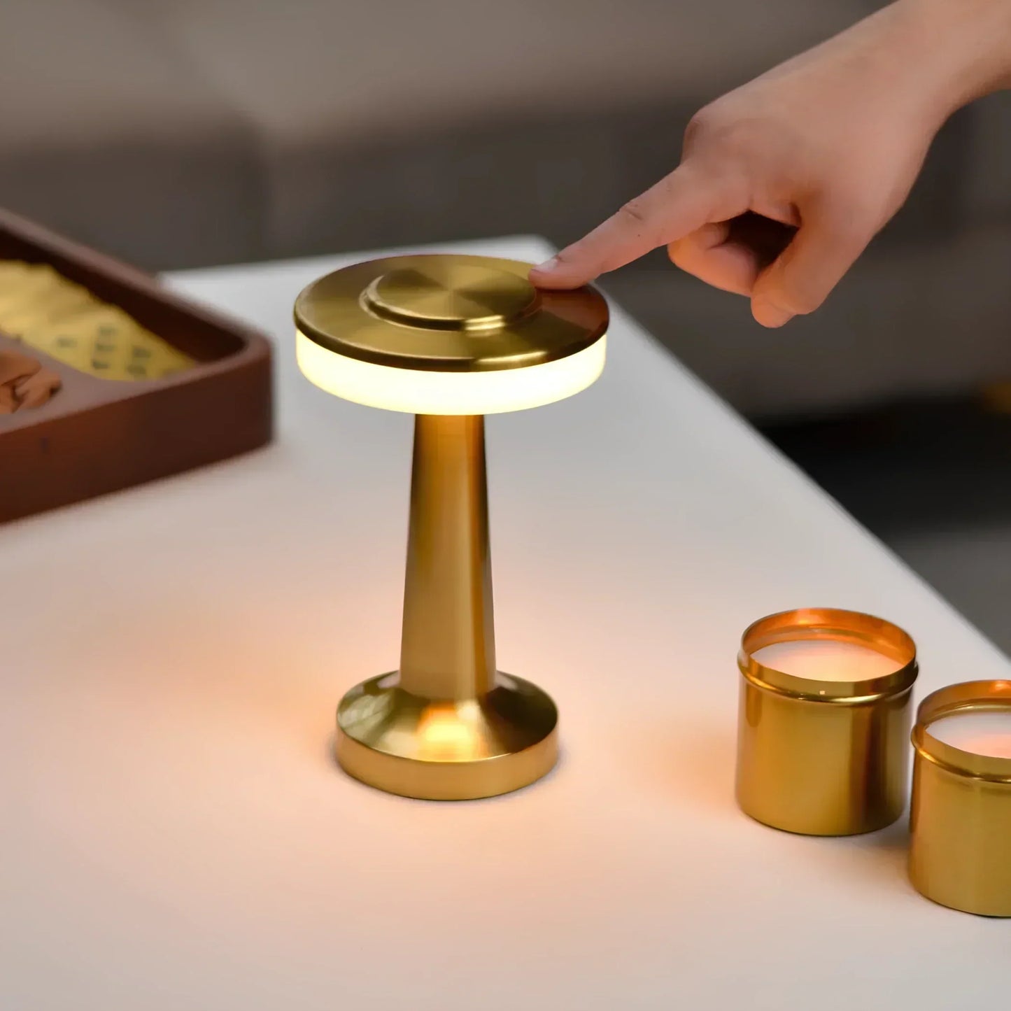 Rechargeable Touch-Control Retro Wireless Table Lamp - Mood Light